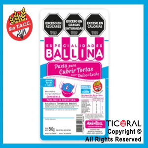 COBERTURA P/TORTA 1/2K COLOR CELESTE BALLINA x 1